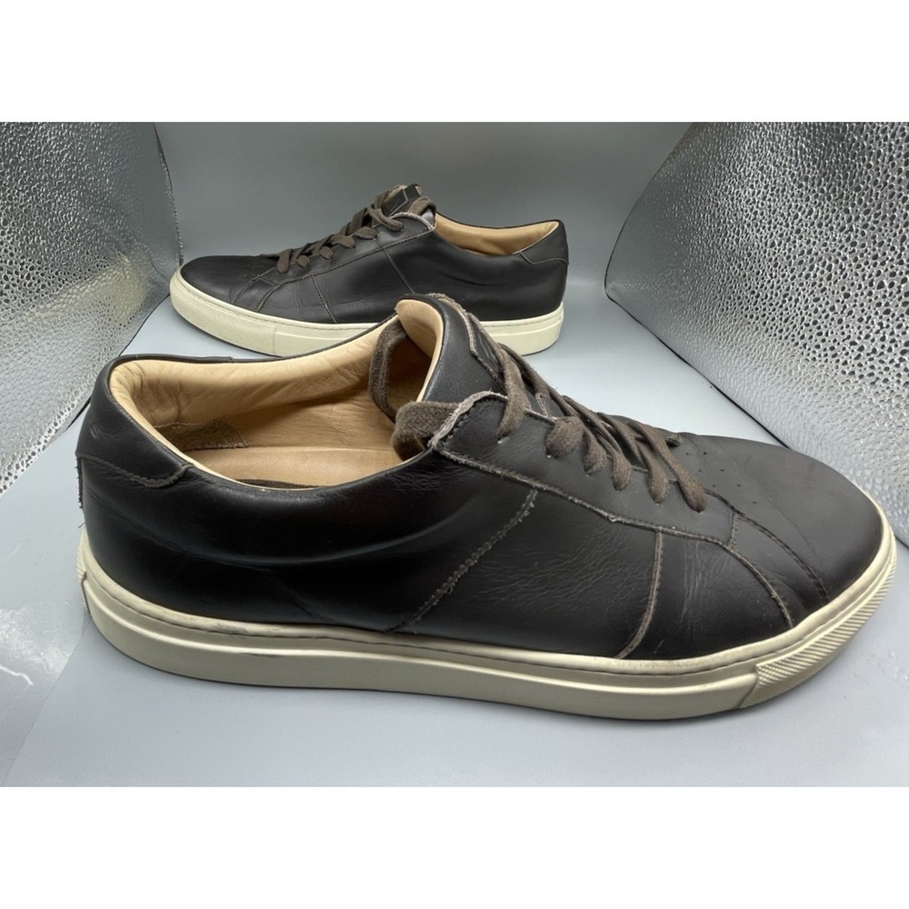 GREATS Brooklyn Sneakers Mens Size 11.5 Chocolate Brown Leather Made in Italy - Picture 10 of 13